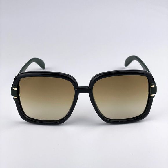Gucci GG1066S 003 Sunglasses Black Green Brown Gradient Butterfly Women main image 10